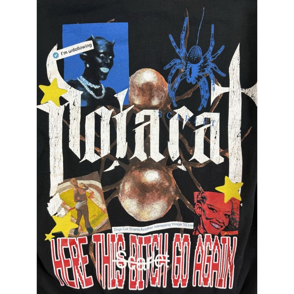 Doja Cat The Scarlet Tour Merch Double Sided Hoodie Sweatshirt Size Small - Picture 5 of 8